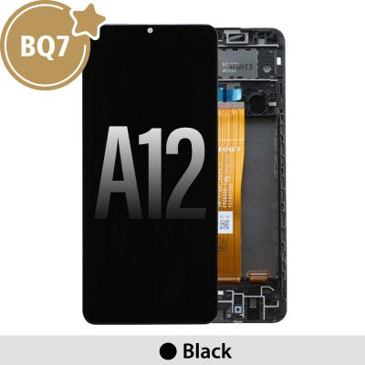 Samsung Galaxy A12 A125 BQ7 LCD Screen Replacement Digitizer with Frame-Black (As the same as service pack, but not from official Samsung) Samsung Galaxy A12 A125 BQ7 LCD Screen Replacement Digitizer with Frame-Black (As the same as service pack, but not from official Samsung)